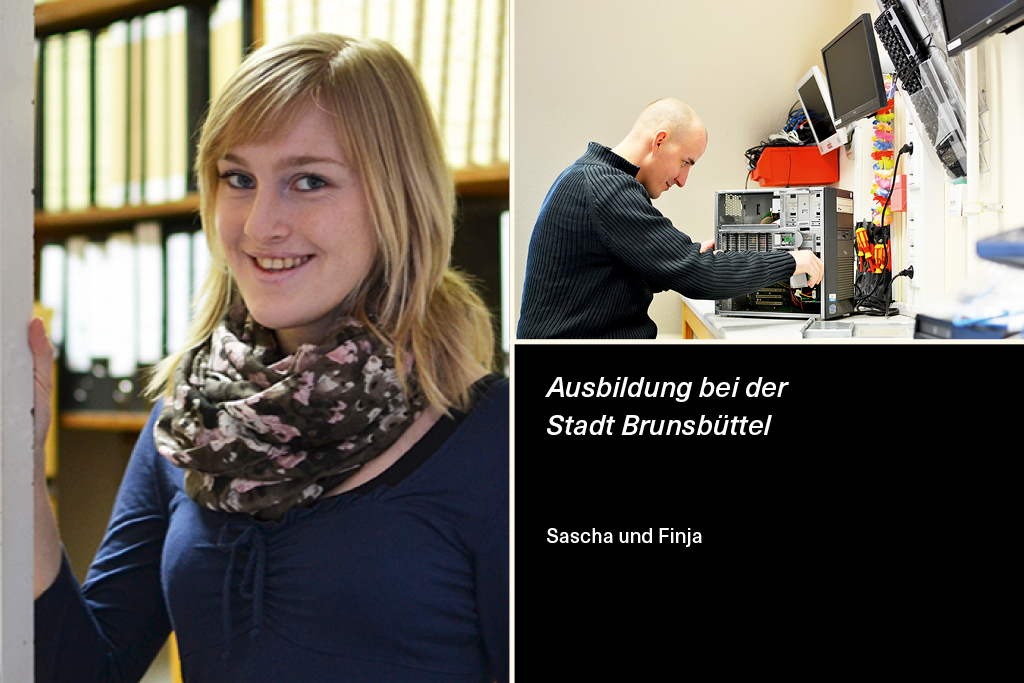 Sascha und Finja: Ausbildung bei der Stadt Brunsbüttel