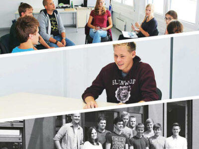 Jugendliche auf einer dreigeteilten Fotocollage.