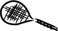 Ein illustrierter Tennisschläger