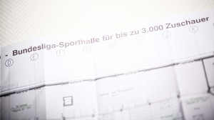 Ein Plan einer Bundesliga-Sporthalle