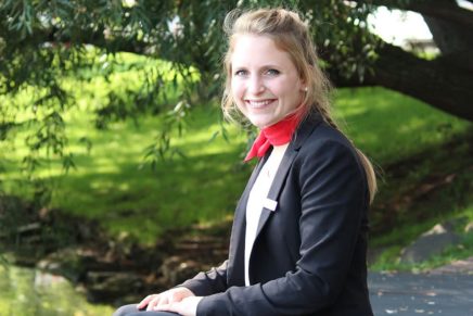 Katharina: wird Bankkauffrau bei der Förde Sparkasse