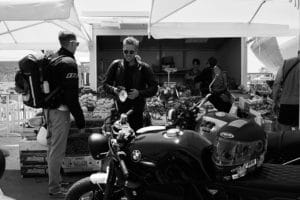 Biker auf dem Weg durch Europa