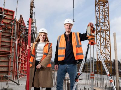 Lisa und Torge absolvieren das duale Studium Bauingenieurwesen bei der GMSH