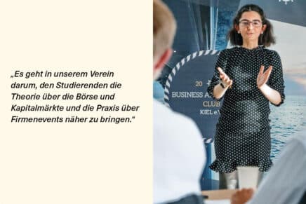 Bei uns wird nicht gezockt! – Ein Interview mit Mariam Naseri vom Business and Finance Club Kiel e.V.