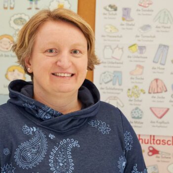 Heidemarie Homm ist DAZ-Koordinatorin der Schule und dem Schulmotto “Wir sind bunt” verpflichtet