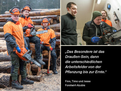 Die Forstwirt-Azubis aus Dithmarschen