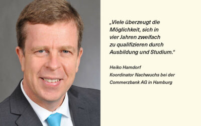 Heiko Hamdorf ist Koordinator Nachwuchs bei der Commerzbank AG in Hamburg und kooperiert mit der Beruflichen Hochschule Hamburg (BHH).