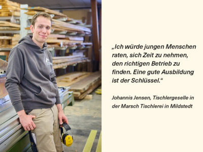 Johannis Jensen – Tischlergeselle aus Leidenschaft