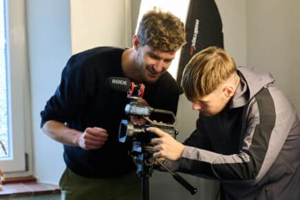 Wie Jannik Genz den Dreh zum Video am BBZ Rendsburg-Eckernförde fand