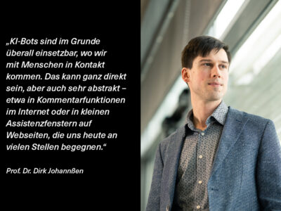 „KI an Schulen und Hochschulen“: Prof. Dirk Johannßen über KI-Chatbots in der Bildung