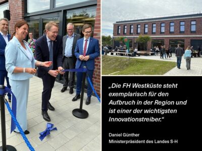 FH Westküste: Ministerpräsident Daniel Günther weiht neues Hörsaalgebäude ein